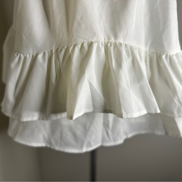 Elegant White Ruffle Skirt - Picture 3 of 6
